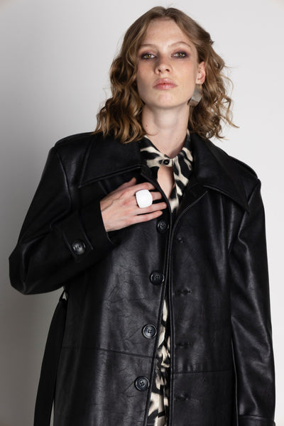 Ciara Black Trenchcoat