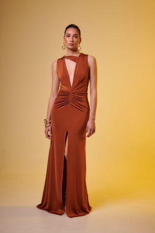 JULIET Maxi Dress Brown