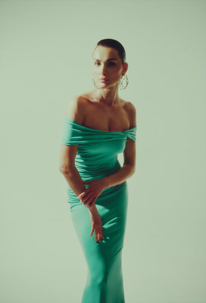 APOLLONIA Mint Maxi Dress