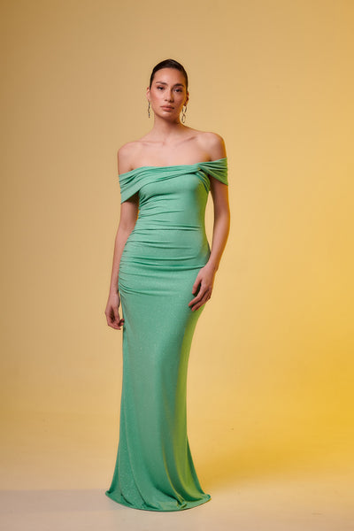 APOLLONIA Mint Maxi Dress