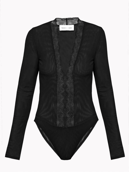 ORIETTA BLACK BODYSUIT