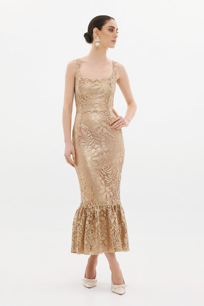 RAISA MIDI DRESS | COPPER
