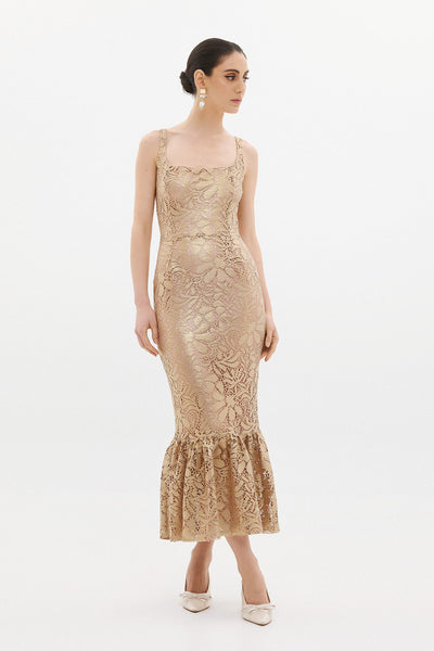 RAISA MIDI DRESS | COPPER