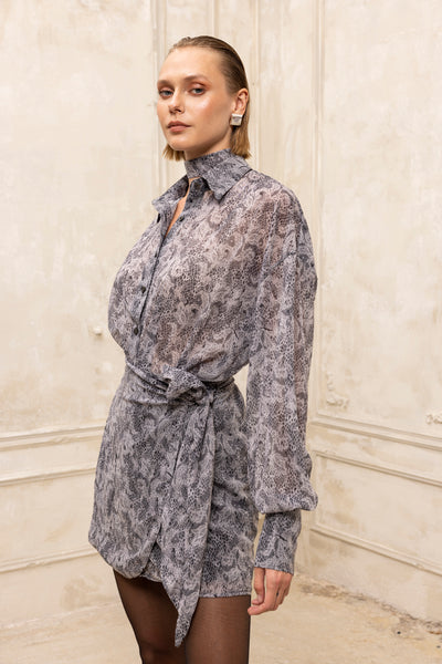 Unveiled Lace Shirt grey