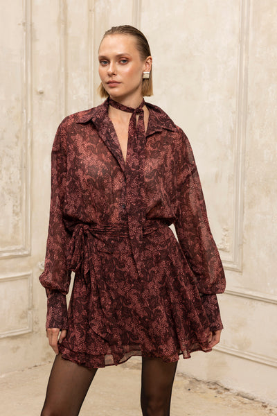 Unveiled Lace Shirt mauve