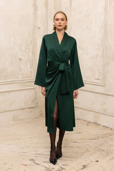 Lorenne Dress forest green