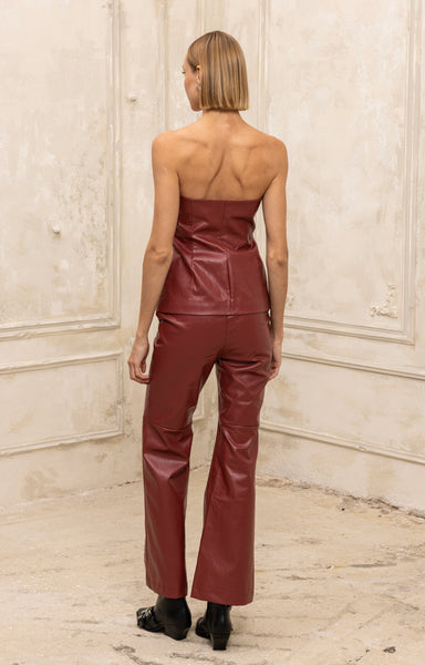 Leather and Spice corset bordeaux