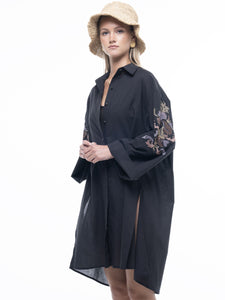 AGRIMONIA BLACK SHIRT KIMONO