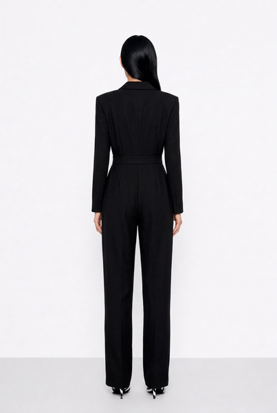 WINTER BLOOM BLACK JUMPSUIT