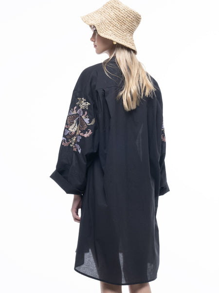 AGRIMONIA BLACK SHIRT KIMONO