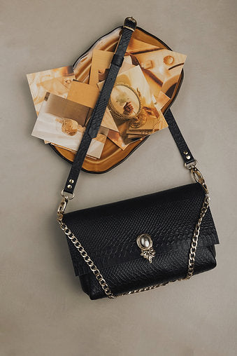 "I turn to you" shoulder bag, black
