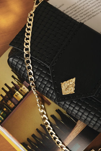 "Old and wise" shoulder bag, *limited*, black
