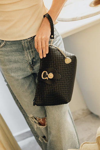 "La isla bonita" clutch bag, *limited*, black