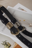 "Praise you" BLACK leather belt