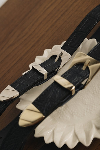 "Ripple" leather belt
