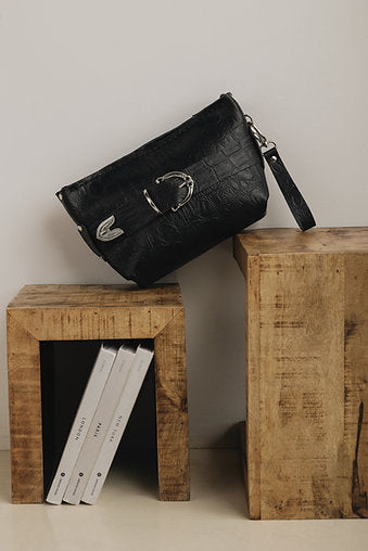 "Rhiannon" clutch bag, black