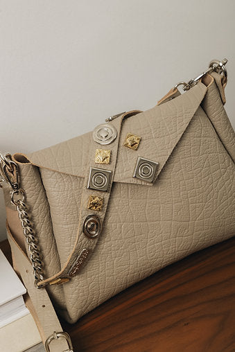"Beautiful things" shoulder bag, stone beige