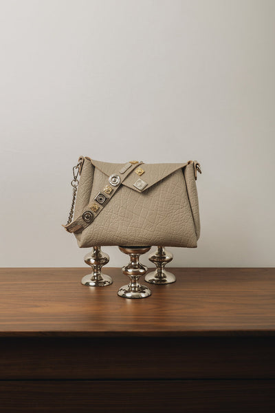 "Beautiful things" shoulder bag, stone beige