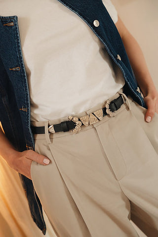 "Truly Madly Deeply" leather belt
