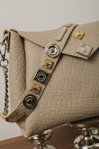 "Beautiful things" shoulder bag, stone beige