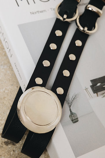 "The night" double leather belt