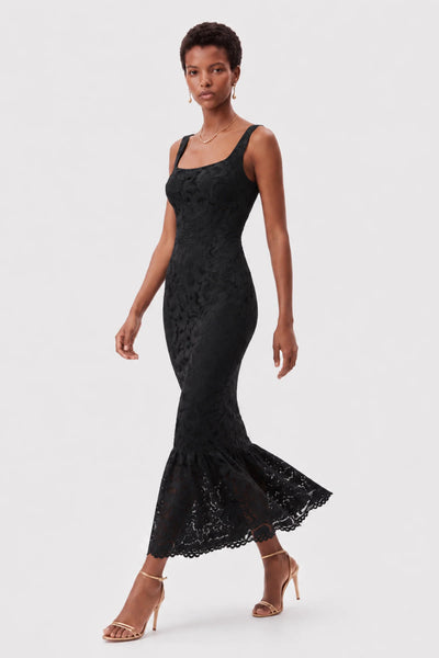 RAISA MIDI DRESS | BLACK
