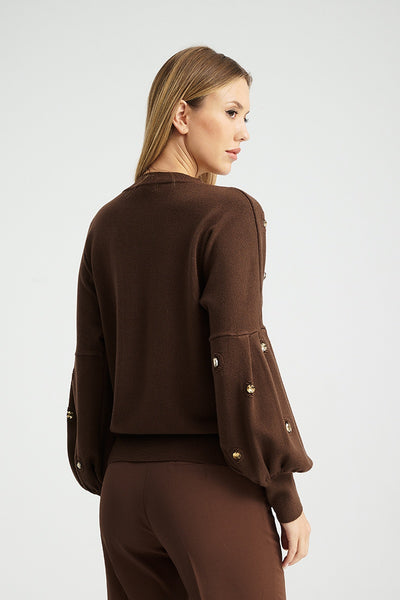 YASMINE Brown SWEATER