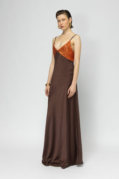 CYRA BROWN DRESS