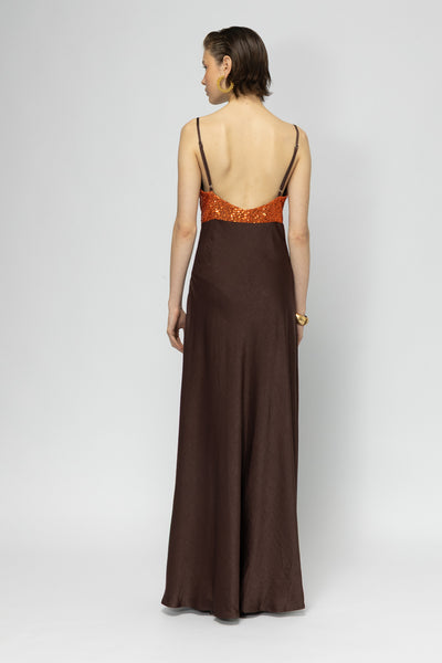 CYRA BROWN DRESS