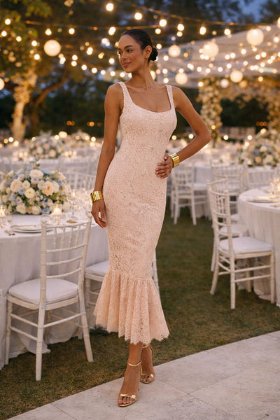 RAISA MIDI DRESS | Powder PINK