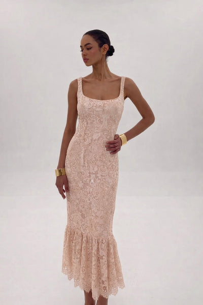 RAISA MIDI DRESS | Powder PINK