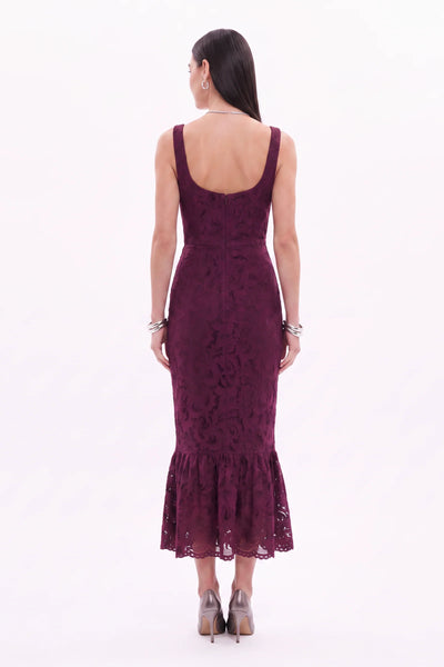 RAISA MIDI DRESS | MULBERRY WINE