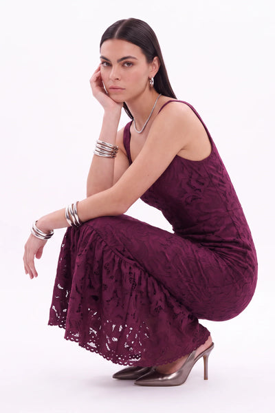 RAISA MIDI DRESS | MULBERRY WINE