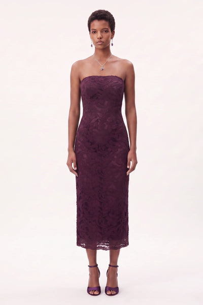 LIVIA MIDI DRESS | MULBERRY WINE