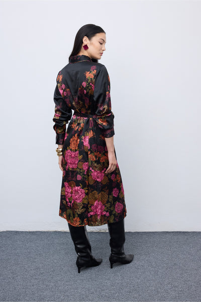 Winter Bloom Shirtdress