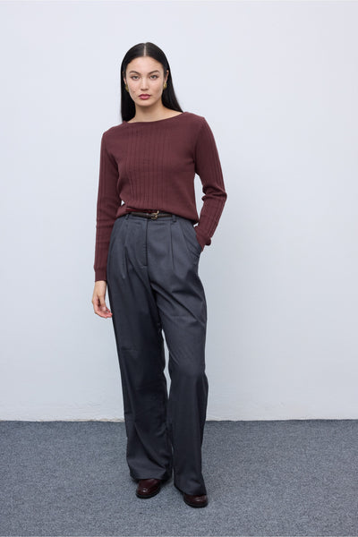 Stefani Knit Top Brown