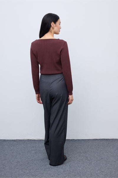 Stefani Knit Top Brown