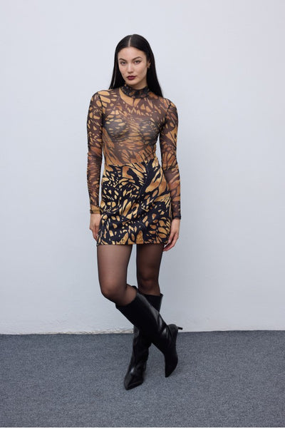 Butterfly Mosaic Mini Skirt