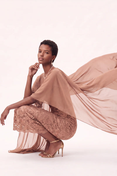 LIVIA MIDI DRESS | ROSE TAUPE