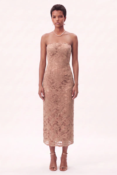 LIVIA MIDI DRESS | ROSE TAUPE