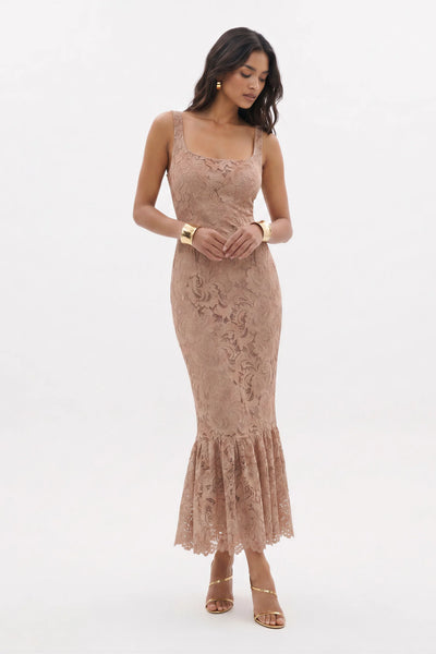 RAISA MIDI DRESS | BLUSH