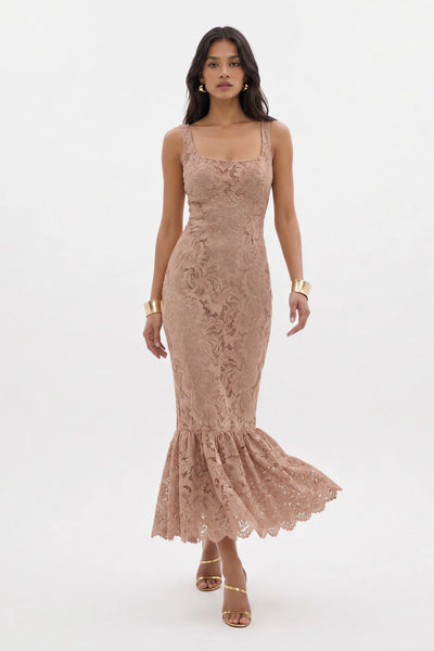 RAISA MIDI DRESS | BLUSH