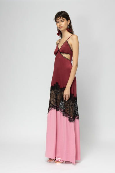 SAVAI BORDEAUX DRESS