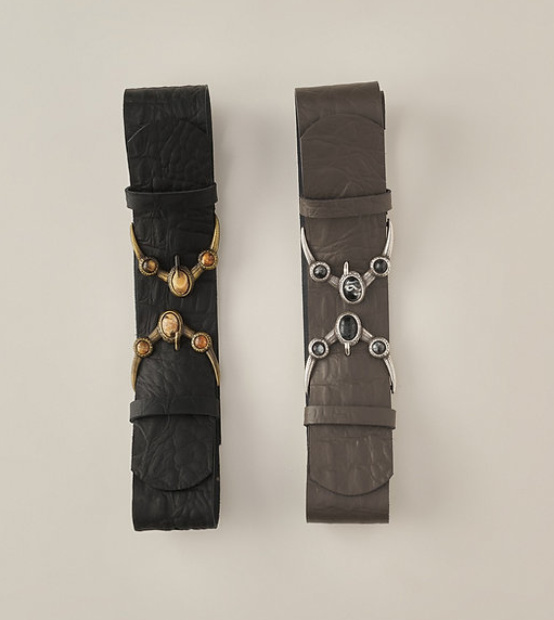 "Alive" double leather belt