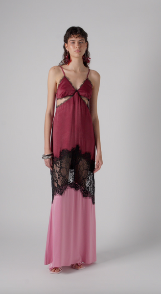SAVAI BORDEAUX DRESS