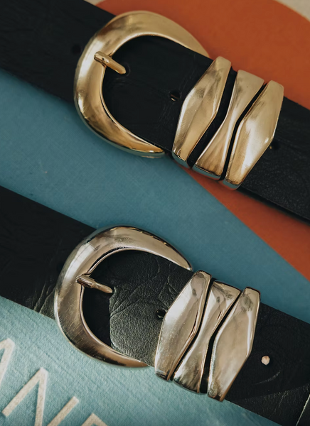 "Love over gold" leather belt