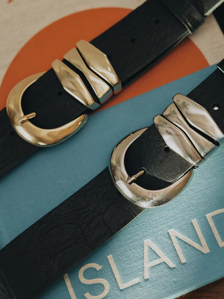 "Love over gold" leather belt
