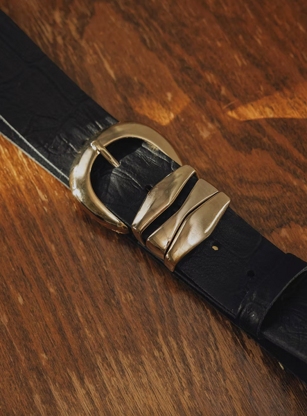 "Love over gold" leather belt