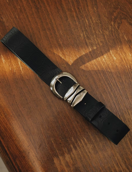"Love over gold" leather belt