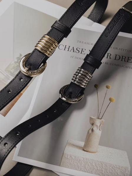"Praise you" BLACK leather belt